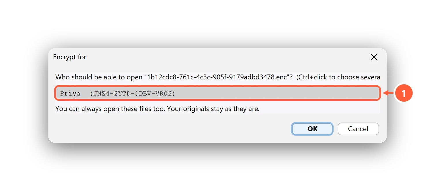 Choosing who can open the files