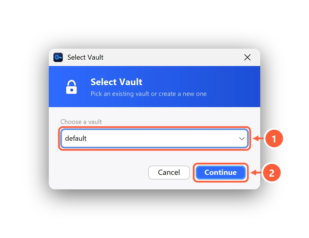 Choosing a vault